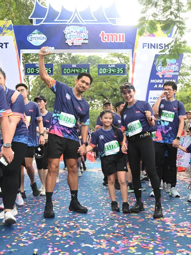 Ibnu Jamil pertama kali mengajak anak ikut lari di Crystalin Runexperience 2024