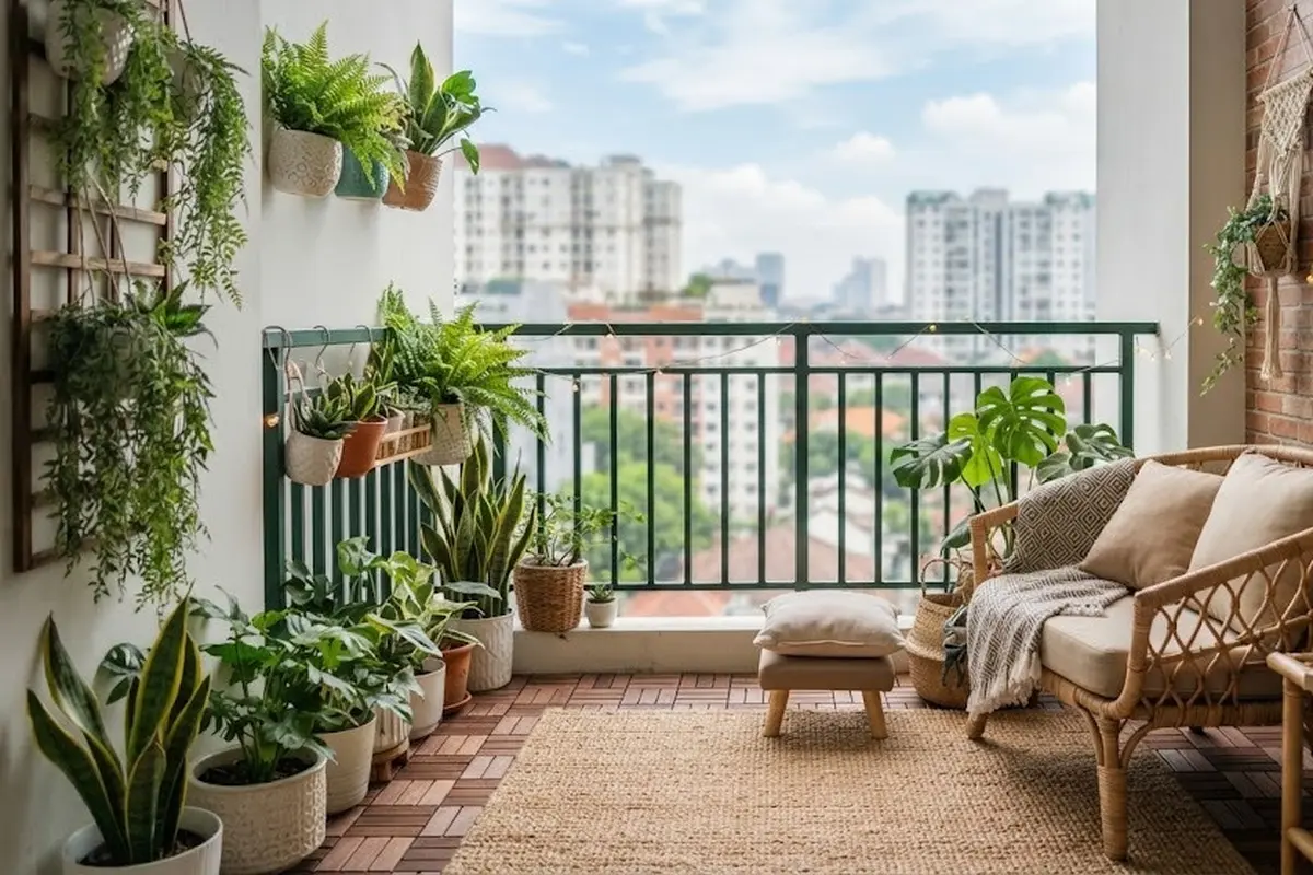 Dekorasi Balkon Minimalis (AI Generated)