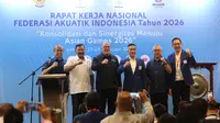 Rakernas Federasi Akuatik Indonesia di Hotel Aryaduta, Jakarta, Sabtu (28/2/2026). (Bola.com/Muhammad Iqbal Ichsan)