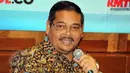 Ketua Komisi III DPD RI Parlindungan Purba saat menjadi pembicara pada dialog Forum Senator untuk Rakyat bertajuk "Hutan Indonesia di Persimpangan Nawacita" di kawasan Cikini, Jakarta, Minggu (31/5/2015). (Liputan6.com/Helmi Afandi)