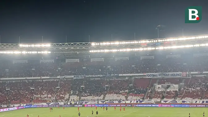 Drum Suporter Jepang Bergema, Sahur Meriah di Stadion Indonesia