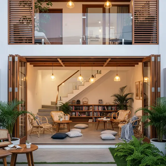 9 Desain Rumah Mezzanine Modern dengan Area Baca ala Coffee Shop, Solusi Hunian Fungsional