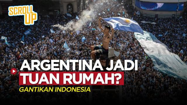 Berita video Scroll Up kali ini membahas Argentina yang dikabarkan menjadi salah satu negara yang berpeluang menggantikan Indonesia sebagai tuan rumah Piala Dunia U-20 2023.