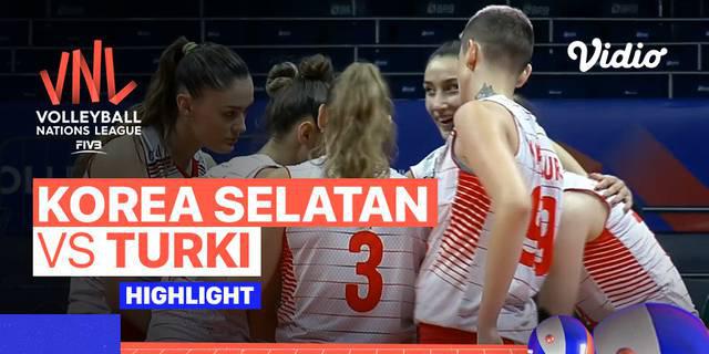 VIDEO: Highlight Volleyball Nations League Putri 2022, Turki Raih Kemenangan atas Korea Selatan