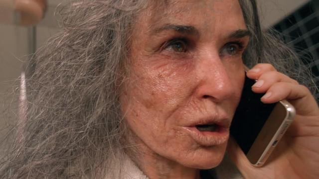 Akting Demi Moore dalam The Substance. (Foto: Dok. Mubi/ Metropolitan Filmexport)