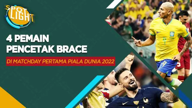 Berita video spotlight kali ini membahas tentang enam pemain yang berhasil mencetak brace atau dua gol pada hingga matchday pertama (25/11/2022) pagi WIB.