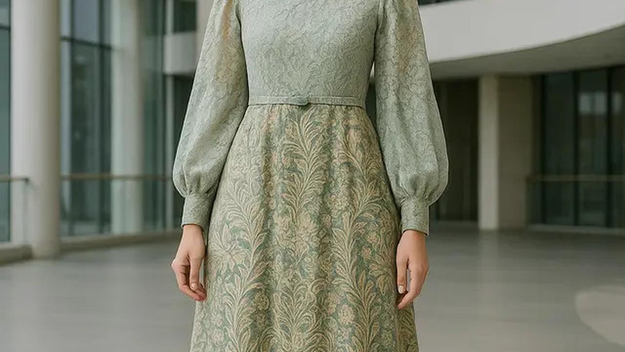 7 Model Batik Brokat Kombinasi Lengan Puff dan Bishop yang Sedang Hits di 2025
