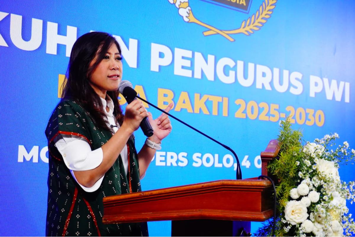 Menkomdigi di Acara Pengukuhan Pengurus PWI Periode 2025-2030 di Monumen Pers Solo