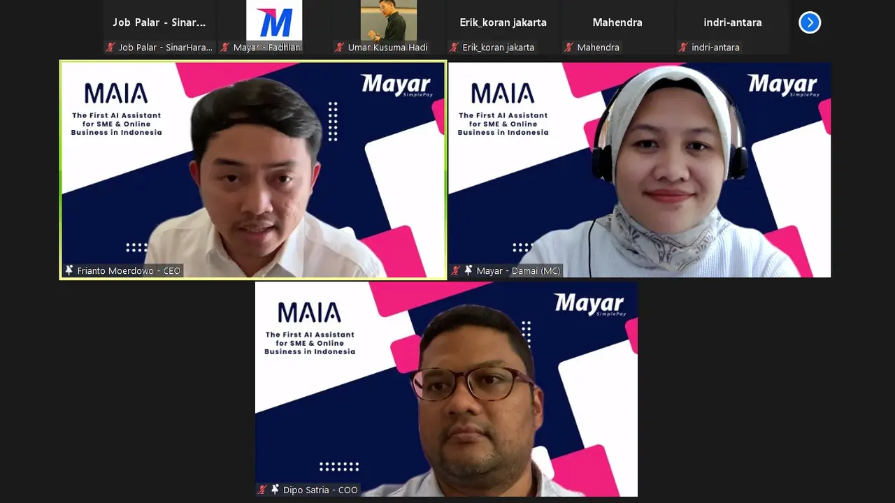 Mayar.id merilis aplikasi MAIA, asisten alat kecerdasan buatan (artificial intelligence atau AI) untuk UMKM dan bisnis online di Indonesia. (Istimewa)