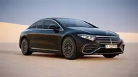 Mercedes-Benz EQS Facelift 2025 Obsidian Black spek Eropa. (Mercedes-Benz)