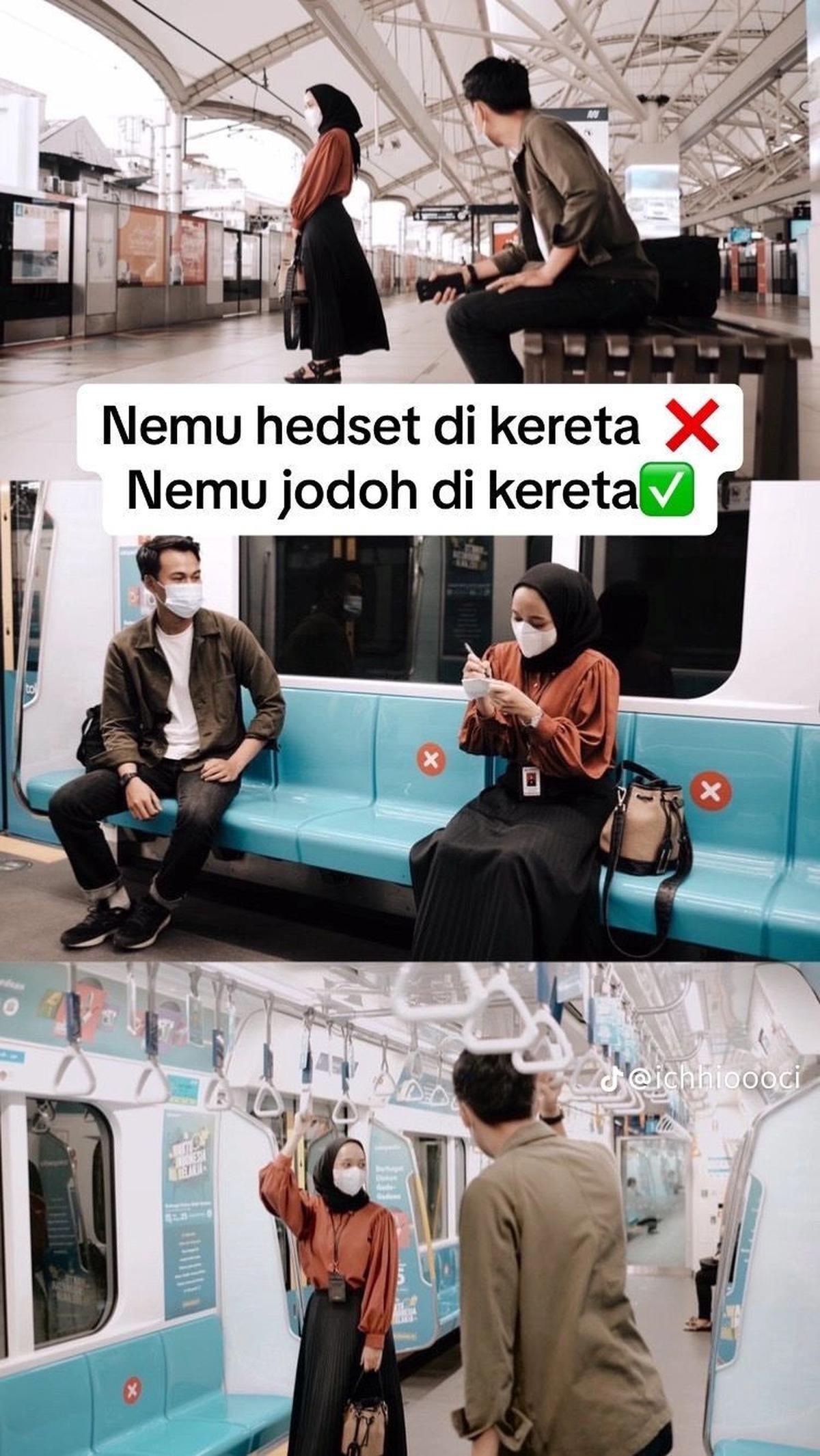 Bukan menemukan headset di kereta, beginilah kisah wanita bernama Oci ini bertemu jodohnya di kereta.