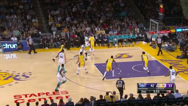 Berita video game recap NBA 2017-2018 antara Charlotte Hornets melawan LA Lakers dengan skor 108-94.