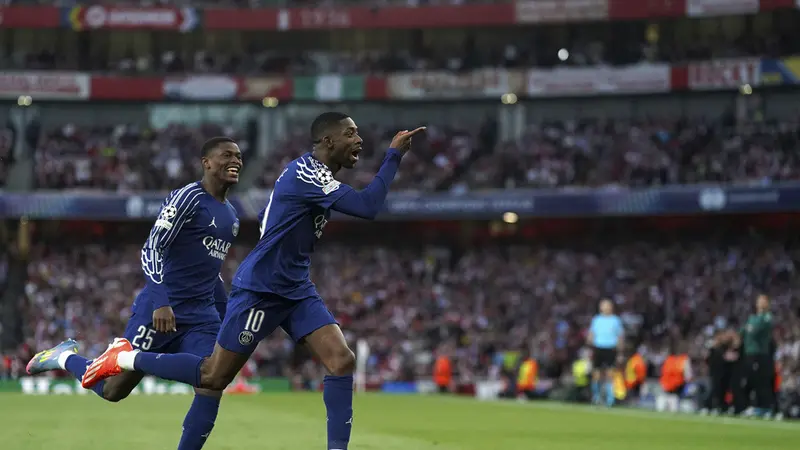 Hasil Semifinal Liga Champions Tadi Malam: Ousmane Dembele Cetak Gol Cepat,  PSG Bungkam Arsenal di Emirates Stadium - Dunia Bola.com