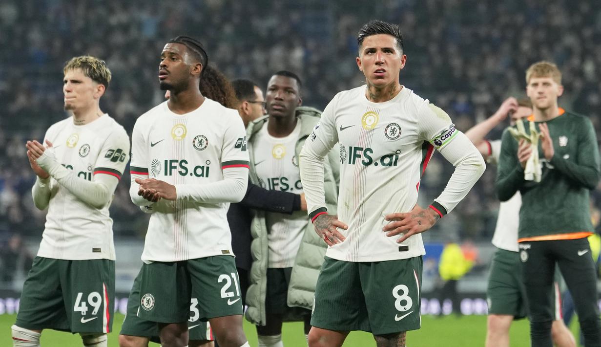 Kekalahan ini menjadi yang keempat secara beruntun yang diraih oleh Chelsea setelah sebelumnya juga tak berdaya di tangan PSG dan Newcastle. (AP Photo/Jon Super)