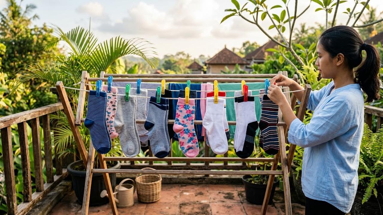Cara Menata Kaos Kaki agar Tidak Kehilangan Pasangannya/AI Generated