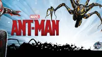Desain perdana promo film tak hanya menampilkan superhero Ant-Man, namun juga musuh utamanya yang bernama Yellowjacket.
