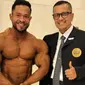 Kemalsyah (kanan) bersama peraih medali emas di ajang WFF Universe, Dody Syahputra (istimewa)