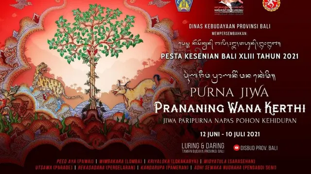 Pesta Kesenian Bali 2021 Bakal Digelar Sebulan, 10 Ribu Seniman Berpartisipasi