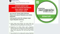 Cek Fakta - Screenshot akun Oddyoesto Permana di Facebook terkait cuti Jokowi. (Liputan6.com)