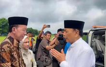 Momen Jokowi Temui Wiranto di Bandara Adi Soemarmo Solo
