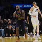 Selebrasi LeBron James saat Lakers melawan Jazz di lanjutan NBA (AP)