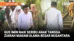 Menteri Koordinator Pemberdayaan Masyarakat (Menko PM) Muhaimin Iskandar menapaki satu per satu hingga ratusan anak tangga menuju Makam Syekh Mahmud Bin Abdurrahman Bin Muadz Bin Jabal yang berlokasi di Barus, Tapanuli Tengah, Sumatera Utara, Selasa ...