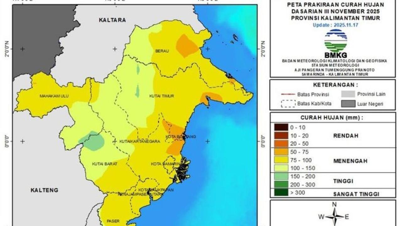 BMKG Samarinda Ajak Warga Waspada Banjir Kaltim Akibat Hujan Dasarian 3 November