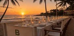 Intip pengalaman menikmati dinner yang berbeda di Bali di atas meja terpanjang (Le Bleu by K Club)