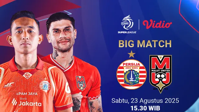 Live streaming Persija vs Malut United eksklusif di Vidio (dok. vidio.com).