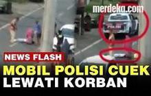 VIDEO: Mobil Polisi Lewati Diduga Korban Tabrak Lari yang Masih Tergeletak di Jalan