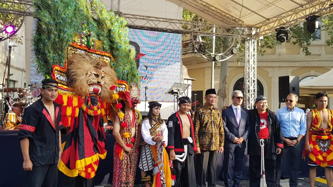 Menteri Pendidikan dan Kebudayaan (Mendikbud) Muhadjir Efendi menghadiri acara pembukaan Indonesia Cultural Festival (ICF) 2018 yang digelar KBRI  Azerbaijan. (Istimewa)