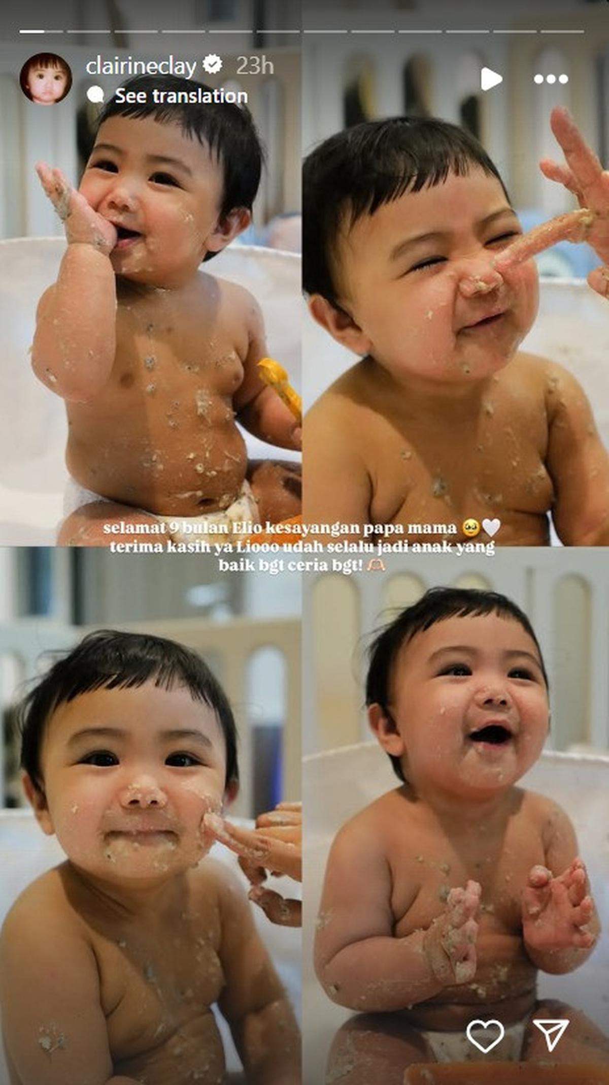 Potret Terbaru Baby Lio, Anak Joshua dan Clairine Clay yang Kini Sudah 9 Bulan