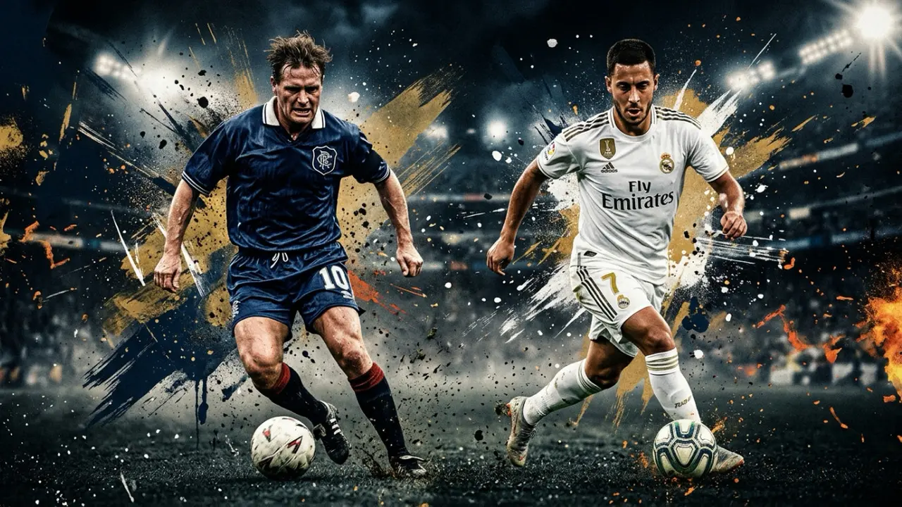 Ilustrasi Paul Gascoigne, Eden Hazard