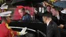 Setelah prosesi penyambutan, agenda dilanjutkan dengan melakukan pertemuan bilateral untuk membahas berbagai aspek kerja sama antara kedua negara. (BAY ISMOYO/AFP)
