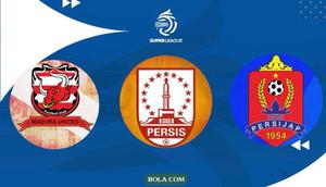 Madura United, Persis Solo, dan Persijap Jepara di BRI Super League 2025/2026. (Bola.com/Benediktus Gerendo Pradigdo)