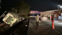 Kecelakaan maut terjadi di Jalan Tol Terbanggi Besar-Pematang Panggang-Kayu Agung. (Liputan6.com/Istimewa).