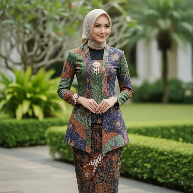 Model Atasan Batik Wanita Elegan Panjang untuk Lebaran dan Kondangan