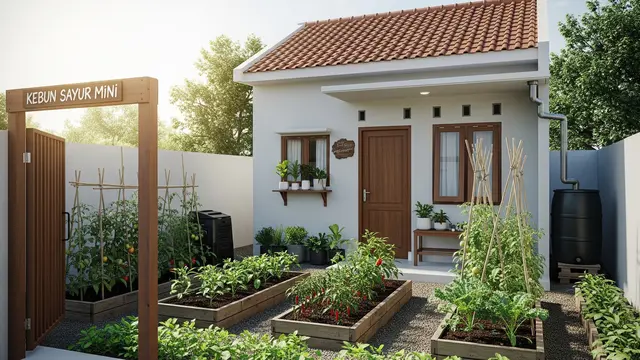 Contoh Rumah Kecil Sederhana untuk Ibu Rumah Tangga yang Suka Berkebun/Gemini AI