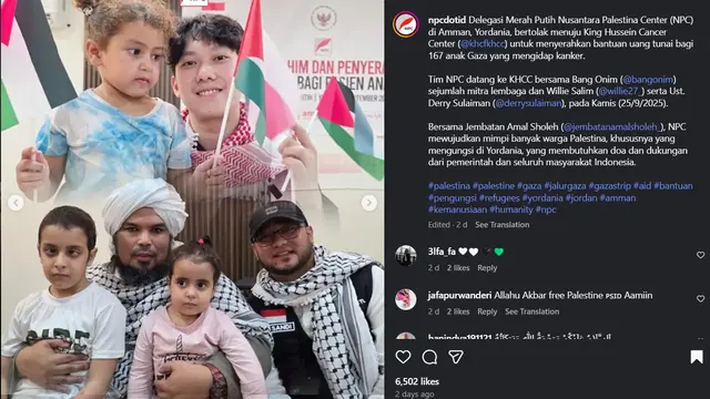 Willie Salim Kunjungi Palestina Untuk Salurkan Bantuan