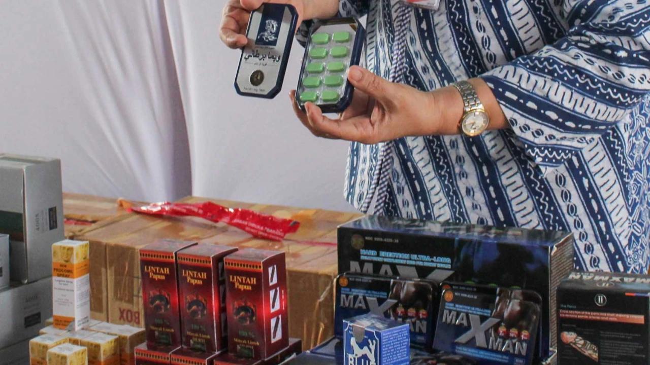 FOTO: Obat Kuat Ilegal Bernilai Miliaran Rupiah Disita BPOM