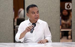 Ketua Harian DPP Partai Gerindra Sufmi Dasco Ahmad saat menggelar konferensi pers terkait Partai Kebangkitan Bangsa (PKB) yang mengusung ketua umumnya Muhaimin Iskandar atau Cak Imin menjadi bakal calon wakil presiden dari bakal calon presiden Anies Baswedan di Nusantara II, Kompleks Parlemen MPR/DPR-DPD, Senayan, Jakarta, Jumat (1/9/2023). (Liputan6.com/Johan Tallo)