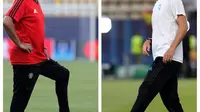 Jose Mourinho dan Zinedine Zidane (AP Photo/Boris Grdanoski)
