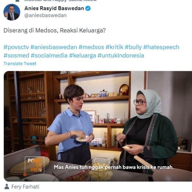 Anies Baswedan Suka Dicibir di Media Sosial, Apa Reaksi Anak dan Istrinya?