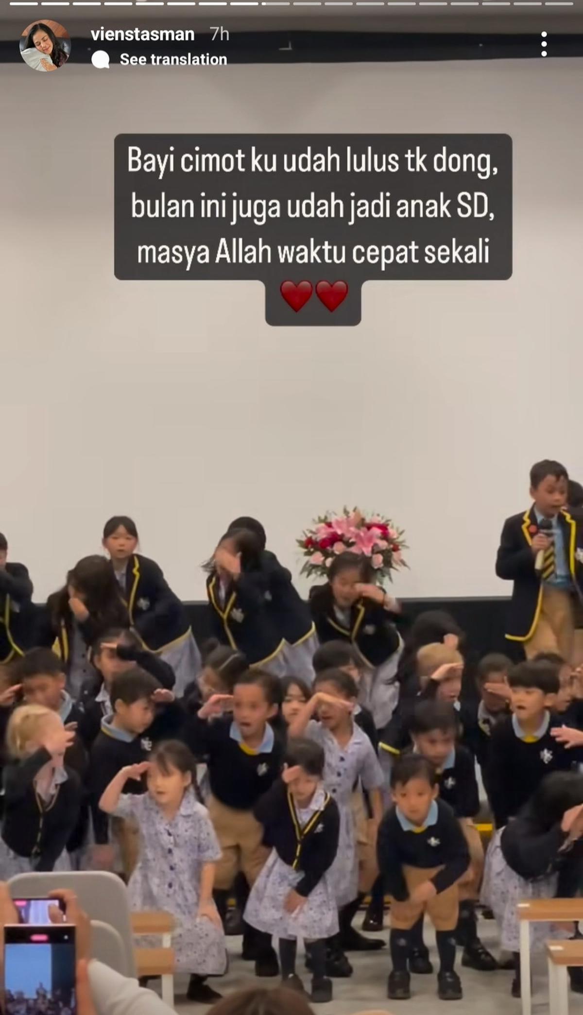 Pada hari terakhir TK, Xabiru juga ikut tampil.&nbsp;
