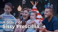 Aktris dan Ibu dua anak, Sissy Priscillia percaya senyum bisa memberikan pengaruh besar dalam keluarga.