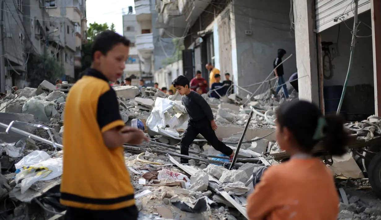 Dalam sebuah pernyataan, pada Sabtu (26/4/2025), Hamas mengatakan terbuka terhadap kesepakatan untuk mengakhiri perang di Gaza. (Eyad BABA/AFP)