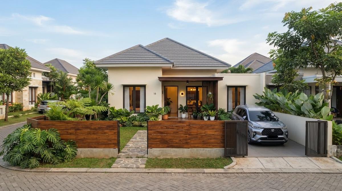 Warna Cat Rumah yang Cocok dengan Pagar Kayu