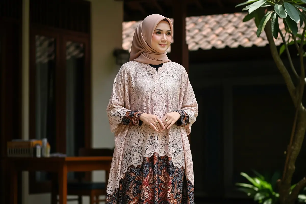 Model Gamis Batik Brokat Nyaman Dipakai