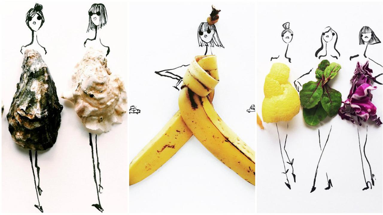 Cantiknya Desain Pakaian dari Bahan Makanan