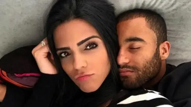 Larissa Saad dipeluk pacarnya, Lucas Moura (Liputan6)
